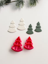 Load image into Gallery viewer, Christmas Tree Rounded Set with Drill Guides Polymer Clay Cutter
