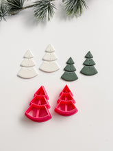Load image into Gallery viewer, Christmas Tree Rounded Set with Drill Guides Polymer Clay Cutter
