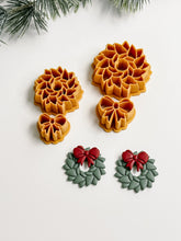 Load image into Gallery viewer, Wreath &amp; Bow Set Christmas Polymer Clay Cutters 2025
