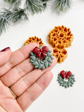 Load image into Gallery viewer, Wreath &amp; Bow Set Christmas Polymer Clay Cutters 2025
