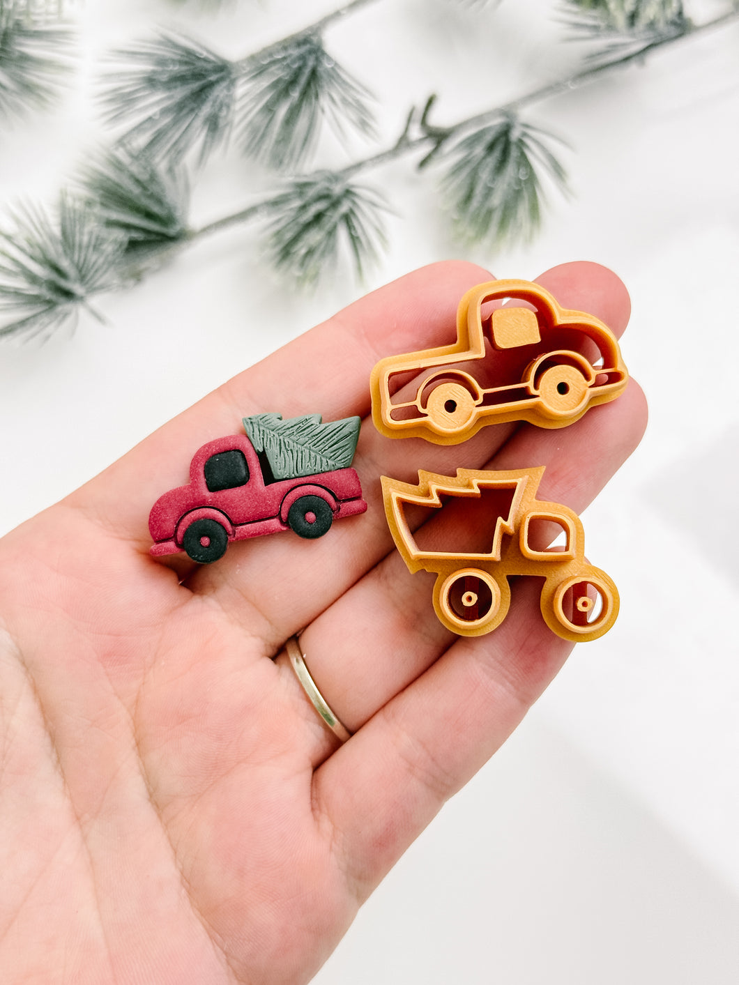 Christmas Tree Truck Set Polymer Clay Cutter 2025