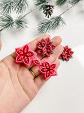 Load image into Gallery viewer, Poinsettia Builder Christmas Polymer Clay Cutter 2025
