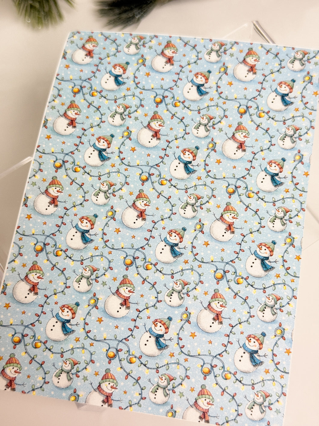 Transfer Paper Sheet 537 Snowmen | Image Water Transfer