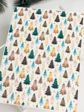 Load image into Gallery viewer, Transfer Paper Sheet 541 Rustic Christmas Trees | Image Water Transfer
