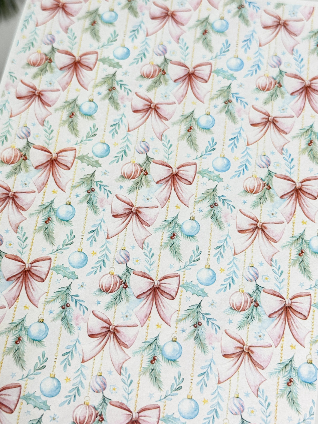 Transfer Paper Sheet 545 Christmas Vines & Bows | Image Water Transfer