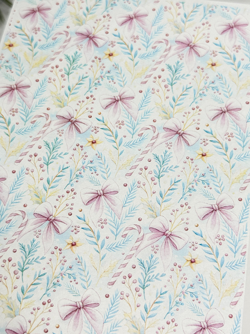 Transfer Paper Sheet 546 Candy Canes & Bows | Image Water Transfer