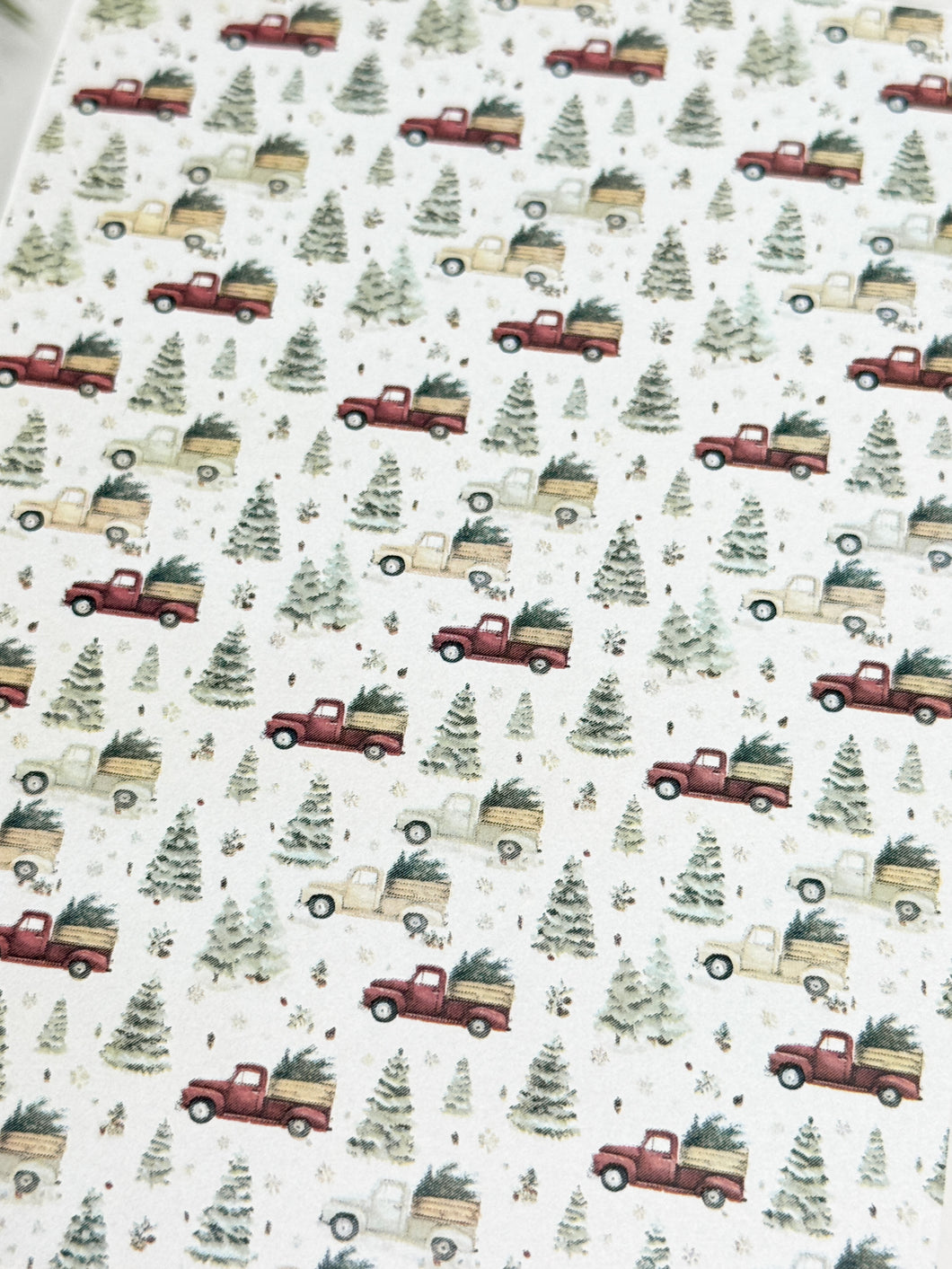 Transfer Paper Sheet 552 Christmas Tree Trucks | Image Water Transfer
