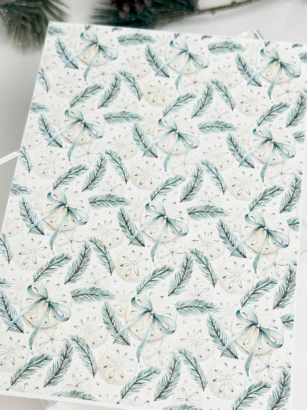 Transfer Paper Sheet 554 Coastal Christmas | Image Water Transfer