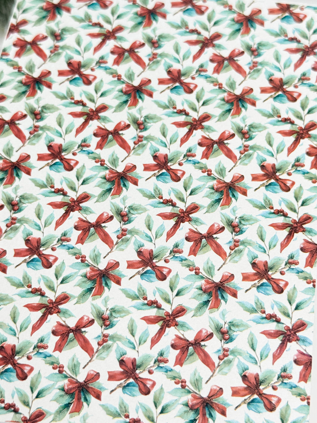 Transfer Paper Sheet 564 Christmas Vines & Bows | Image Water Transfer
