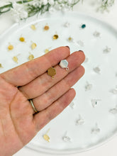 Load image into Gallery viewer, 18K Real Gold/925 Sterling Silver Plated Hexagon with 925 Sterling Silver Stud Posts
