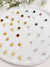 Load image into Gallery viewer, 18K Real Gold/925 Sterling Silver Plated Hexagon with 925 Sterling Silver Stud Posts
