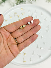 Load image into Gallery viewer, 18K Real Gold / 925 Sterling Silver Plated Heart Posts with 925 Sterling Silver Stud Posts
