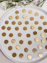 Load image into Gallery viewer, 18K Gold Plated Textured Brass Circle with Two Holes
