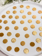 Load image into Gallery viewer, 18K Gold Plated Textured Brass Circle with Two Holes
