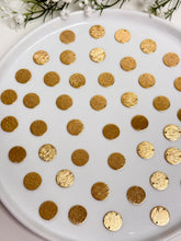 Load image into Gallery viewer, 18K Gold Plated Textured Brass Circle with Two Holes
