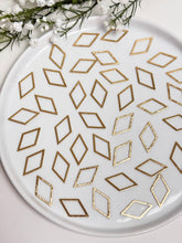 Load image into Gallery viewer, 18K Gold Plated Textured Brass Rhombus Bezel
