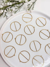 Load image into Gallery viewer, 18K Gold Plated Textured Brass Circle Bezel Charm

