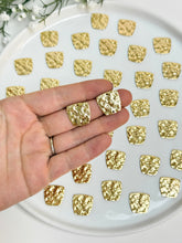 Load image into Gallery viewer, 18K Gold Plated Hammered Trapezoid Connector with Two Holes
