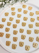 Load image into Gallery viewer, 18K Gold Plated Hammered Trapezoid Connector with Two Holes
