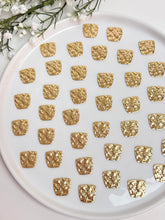 Load image into Gallery viewer, 18K Gold Plated Hammered Trapezoid Connector with Two Holes
