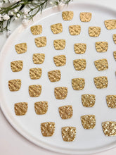 Load image into Gallery viewer, 18K Gold Plated Hammered Trapezoid Connector with Two Holes
