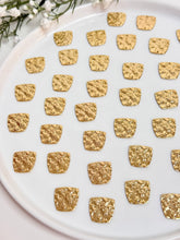 Load image into Gallery viewer, 18K Gold Plated Hammered Trapezoid Connector with Two Holes
