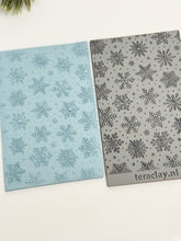 Load image into Gallery viewer, Snowflake #2 Rubber Texture Mat for Polymer Clay
