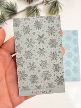 Load image into Gallery viewer, Snowflake #2 Rubber Texture Mat for Polymer Clay
