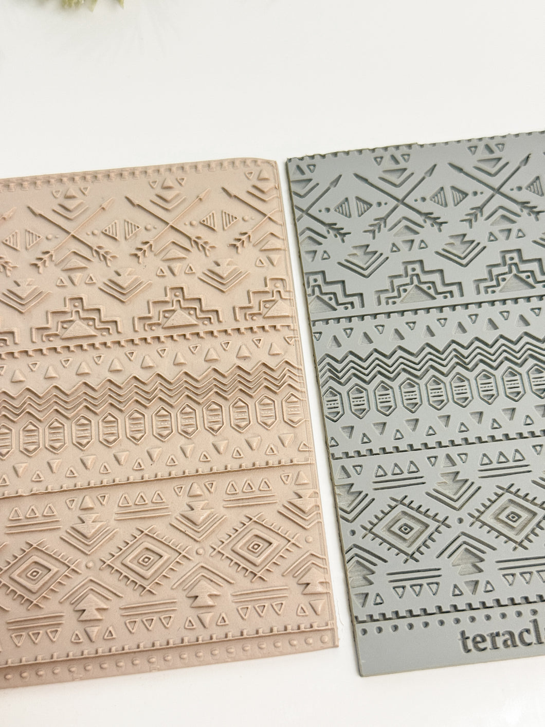 Aztec Pattern Rubber Texture Mat for Polymer Clay