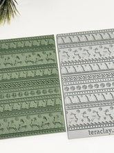 Load image into Gallery viewer, Christmas Sweater Pattern Rubber Texture Mat for Polymer Clay
