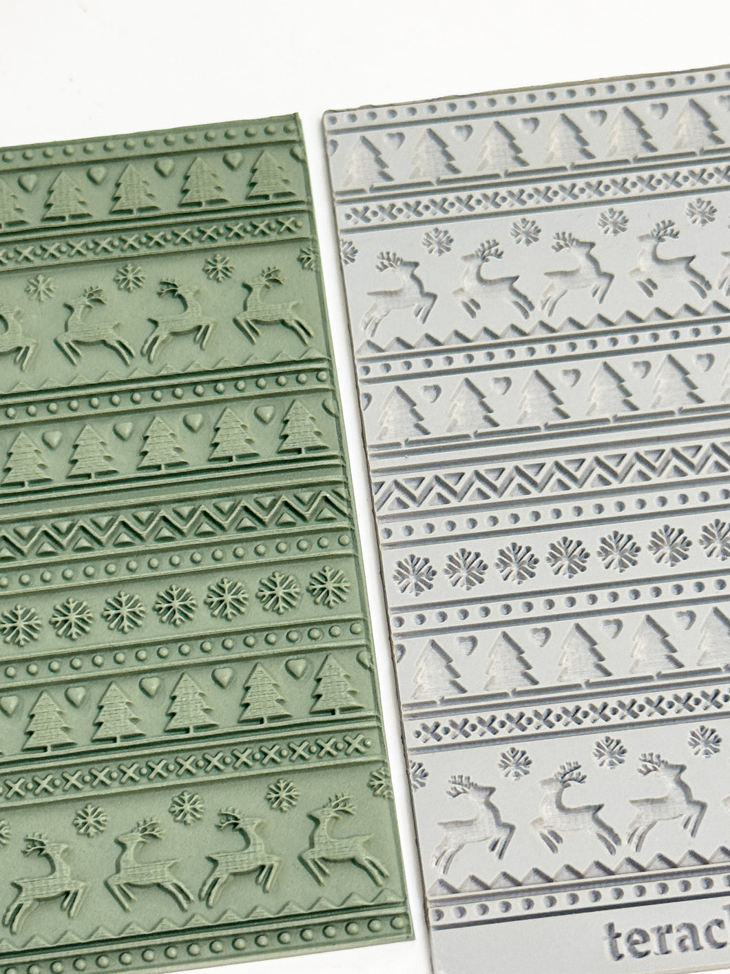 Christmas Sweater Pattern Rubber Texture Mat for Polymer Clay