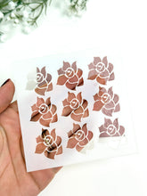 Load image into Gallery viewer, Roses #1 Clay Stencil Sheet | Reusable Polymer Clay Texture Stencil
