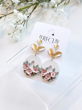 Load image into Gallery viewer, The Pink Flower Leafy Dangles
