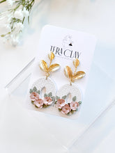 Load image into Gallery viewer, The Pink Flower Leafy Dangles
