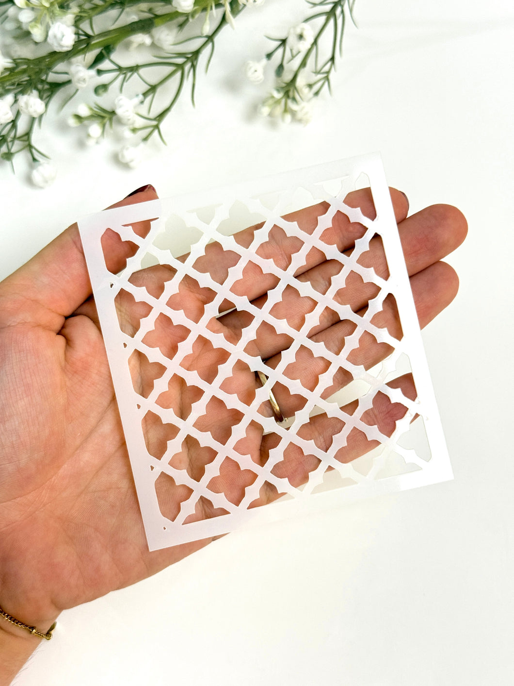 Moroccan Trellis Clay Stencil Sheet | Reusable Polymer Clay Texture Stencil