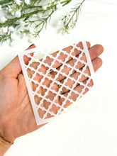 Load image into Gallery viewer, Moroccan Trellis Clay Stencil Sheet | Reusable Polymer Clay Texture Stencil
