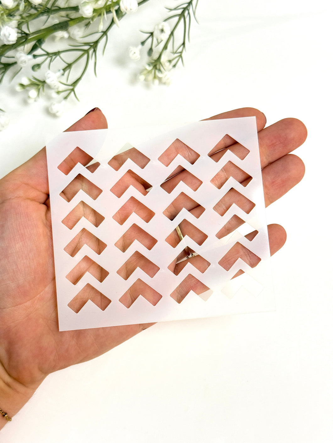 Chevron Clay Stencil Sheet | Reusable Polymer Clay Texture Stencil