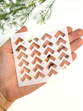 Load image into Gallery viewer, Chevron Clay Stencil Sheet | Reusable Polymer Clay Texture Stencil
