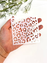 Load image into Gallery viewer, Leopard Print Clay Stencil Sheet | Reusable Polymer Clay Texture Stencil

