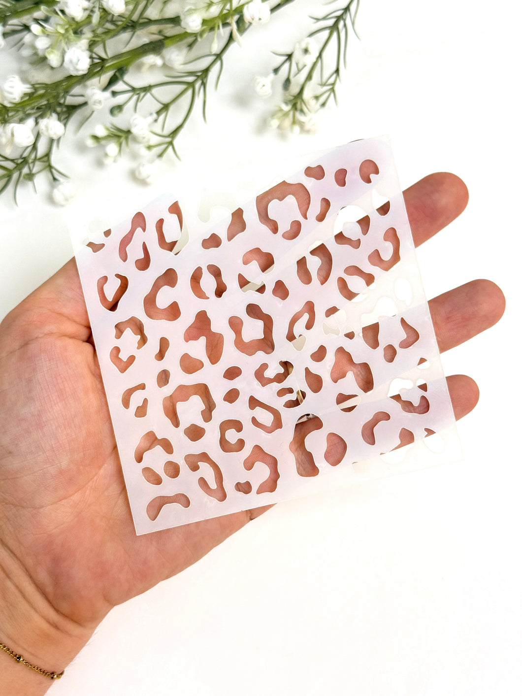 Leopard Print Clay Stencil Sheet | Reusable Polymer Clay Texture Stencil