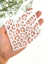 Load image into Gallery viewer, Leopard Print Clay Stencil Sheet | Reusable Polymer Clay Texture Stencil
