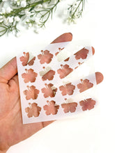 Load image into Gallery viewer, Hibiscus Clay Stencil Sheet | Reusable Polymer Clay Texture Stencil
