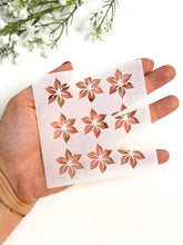 Load image into Gallery viewer, Floral Clay Stencil Sheet | Reusable Polymer Clay Texture Stencil
