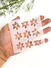 Load image into Gallery viewer, Floral Clay Stencil Sheet | Reusable Polymer Clay Texture Stencil
