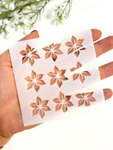 Load image into Gallery viewer, Floral Clay Stencil Sheet | Reusable Polymer Clay Texture Stencil
