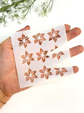 Load image into Gallery viewer, Floral Clay Stencil Sheet | Reusable Polymer Clay Texture Stencil
