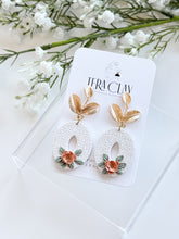 Load image into Gallery viewer, The Orange Flower Leafy Dangles PRE-ORDER
