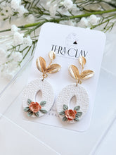 Load image into Gallery viewer, The Orange Flower Leafy Dangles PRE-ORDER
