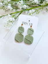 Load image into Gallery viewer, The Green Organic Square Dangles
