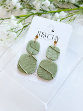 Load image into Gallery viewer, The Green Organic Square Dangles
